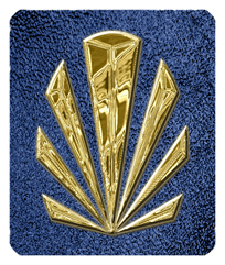 DF35-602-GD-SH-BL Gold Sunburst Shimmer Blue